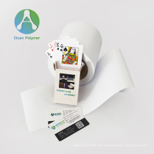 Weiße starre PVC -Plastikblatt für die Spielkarte